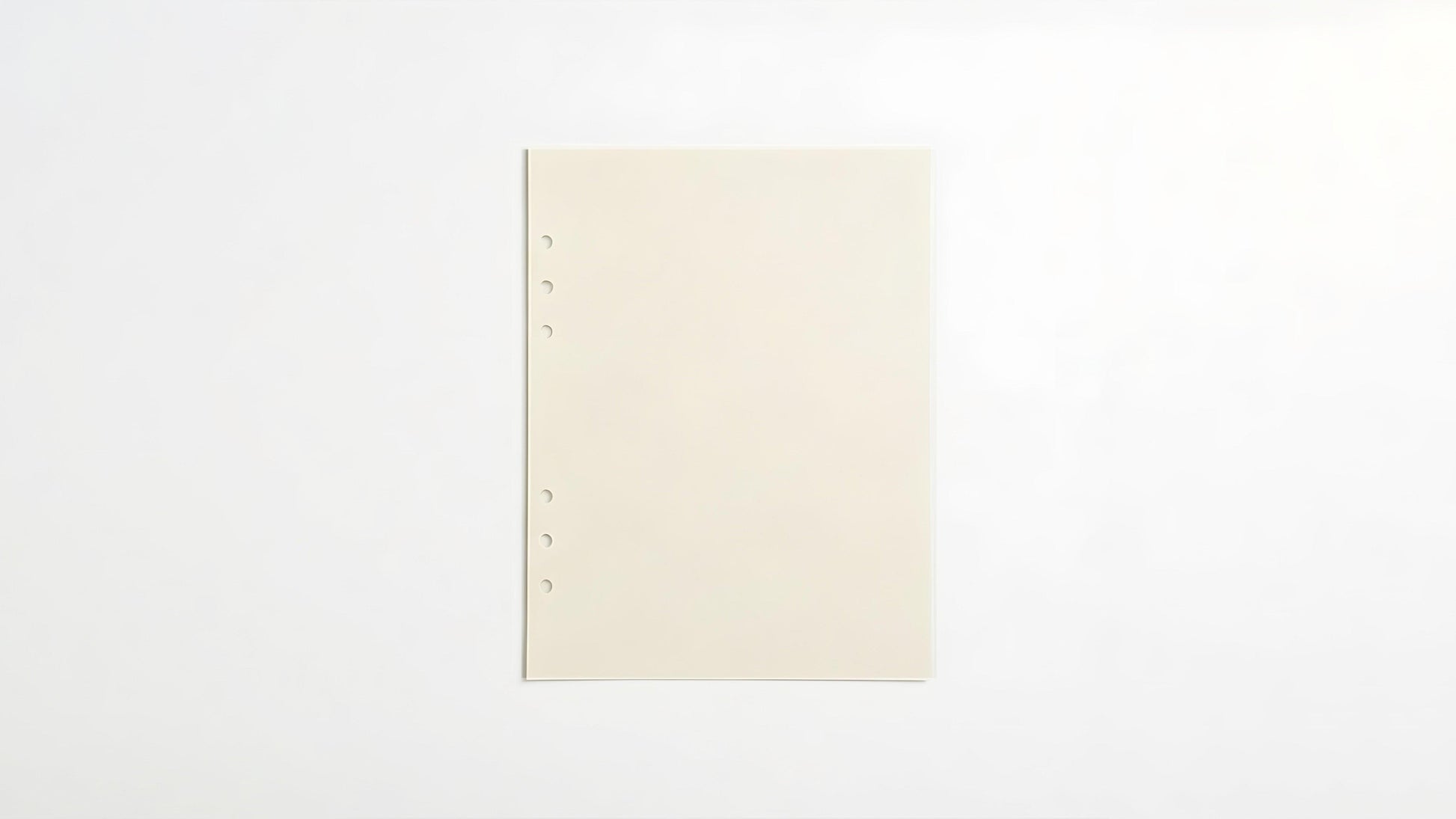 Blank refill page for PostRush Analog Journal, minimalist binder insert