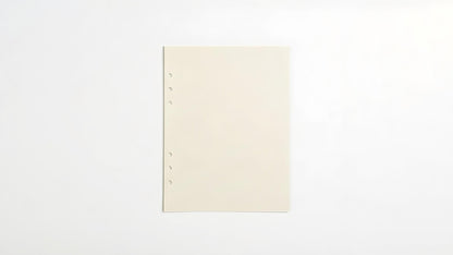 Blank refill page for PostRush Analog Journal, minimalist binder insert
