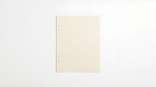 Blank refill page for PostRush Analog Journal, minimalist binder insert